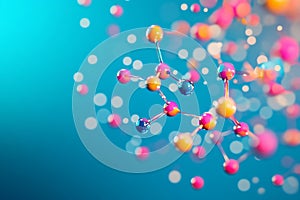 Colorful Molecular Structure Illustration