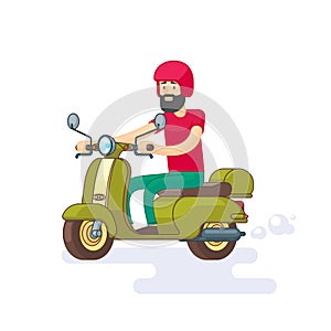 Colorful Moped Template