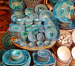 Colorful moroccan ceramics