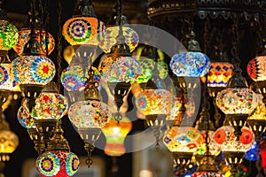 Colorful Moroccan style lanterns