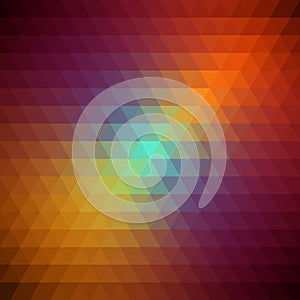 Colorful mosaic background, blank. Colored triangles. Smoothened coloring. photo