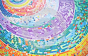 Colorful mosaic background circle photo