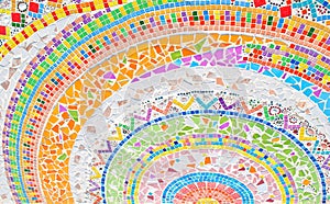 Colorful mosaic background circle