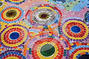 Colorful mosaic floor