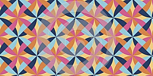 Colorful mosaic geometry seamless pattern