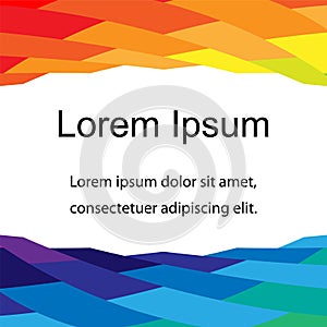 Colorful Mosaic Template for Visiting Cards, Labels, Fliers, Banners, Badges, Posters, Stickers