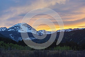 Colorful Mount Copeland at Dusk in the Colorado Rocky Mountains