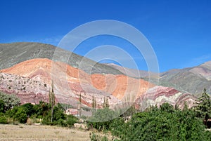 Colorful mountain in Humahuaca photo