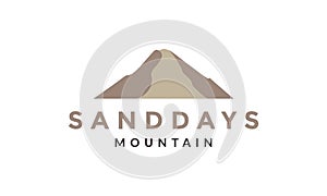 Colorful mountain sand logo vector symbol icon design graphic illustration