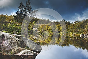 Colorful mountain scenes in Norway. Beautiful landscape of Norway, Scandinavia. Norway mountain landscape