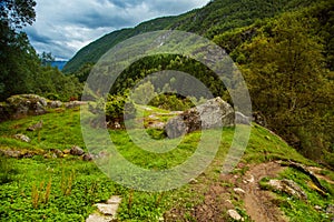 Colorful mountain scenes in Norway. Beautiful landscape of Norway, Scandinavia. Norway mountain landscape