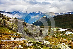 Colorful mountain scenes in Norway. Beautiful landscape of Norway, Scandinavia. Norway mountain landscape