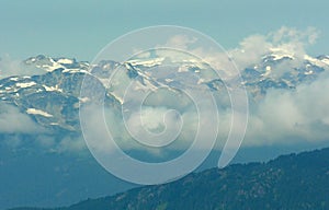 Colorful Mountain View from Mt. Alyeska gondola