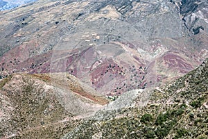 Colorful Mountainous Landscape Near Maragua, Bolivia