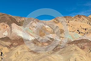 The colorful mountains at Artist`s Palette in Death Valley National Park, California, USA