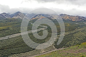 Colorful Mountains in the Clouds