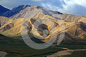 Colorful mountains in Denali National Park