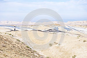 Colorful Mud volcanoes panoramic view