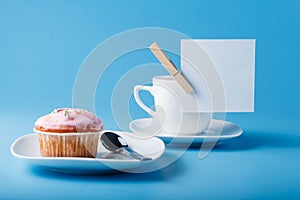 Colorful muffin with cup.