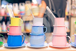 Colorful mugs stainless steel