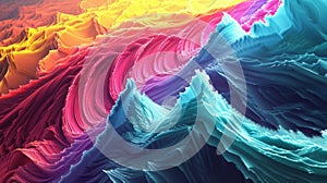 A colorful multilayered wave representing the complex and intricate world of crypto arbitrage photo