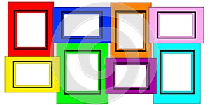 Colorful Multiple Blank Picture Frame Set