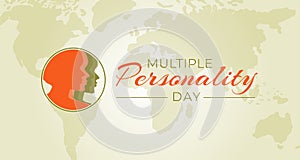 Colorful Multiple Personality Day Background Illustration