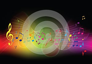 Colorful music background