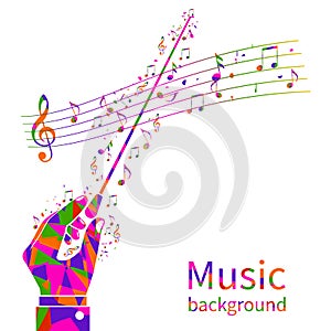 Colorful music background photo