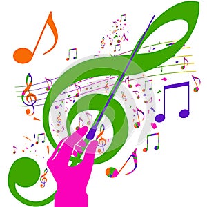 Colorful music background photo