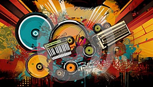 colorful music background