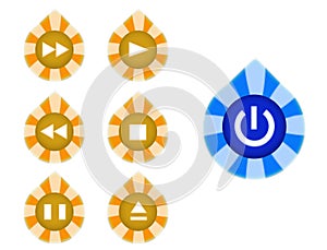 Colorful music buttons