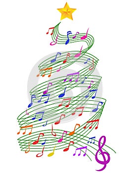 Colorful Music Christmas Tree