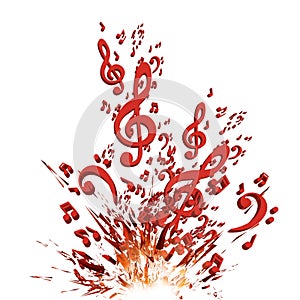 Colorful music explosion background