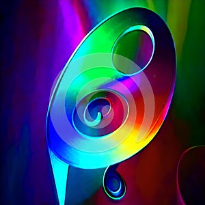 colorful music note symbol