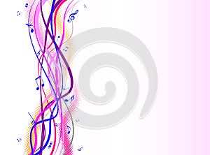 Colorful music notes