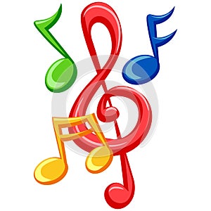 Colorful Music Notes