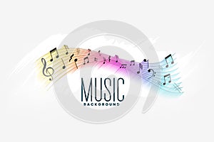 colorful music notes background for professional concert