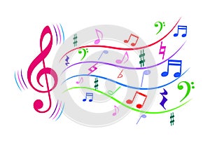 Colorful Music Notes