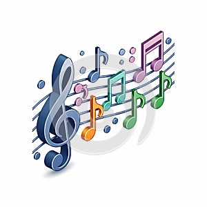 Colorful Music Notes