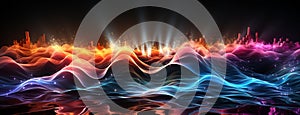 Colorful music rhythmic equalizer backgroundc