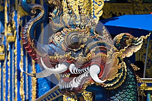 Colorful Naga at Wat Rong Suea Ten