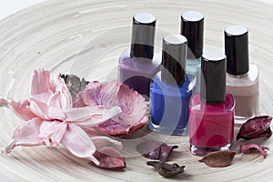 Colorful nail lacquer photo