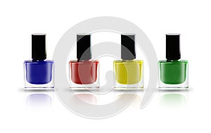 Colorful nail polish bottles