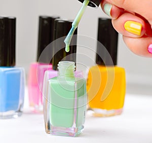 Colorful Nail Polish Bottles