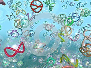 Colorful nanotubes graphic