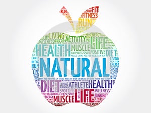Colorful Natural apple word cloud