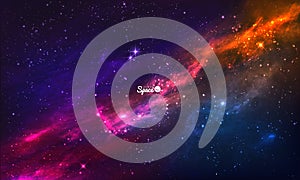 Colorful Nebula in Space. Vector background