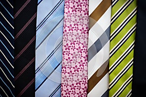 Colorful neckties