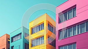 Colorful Neo-Fauvist Style Buildings photo